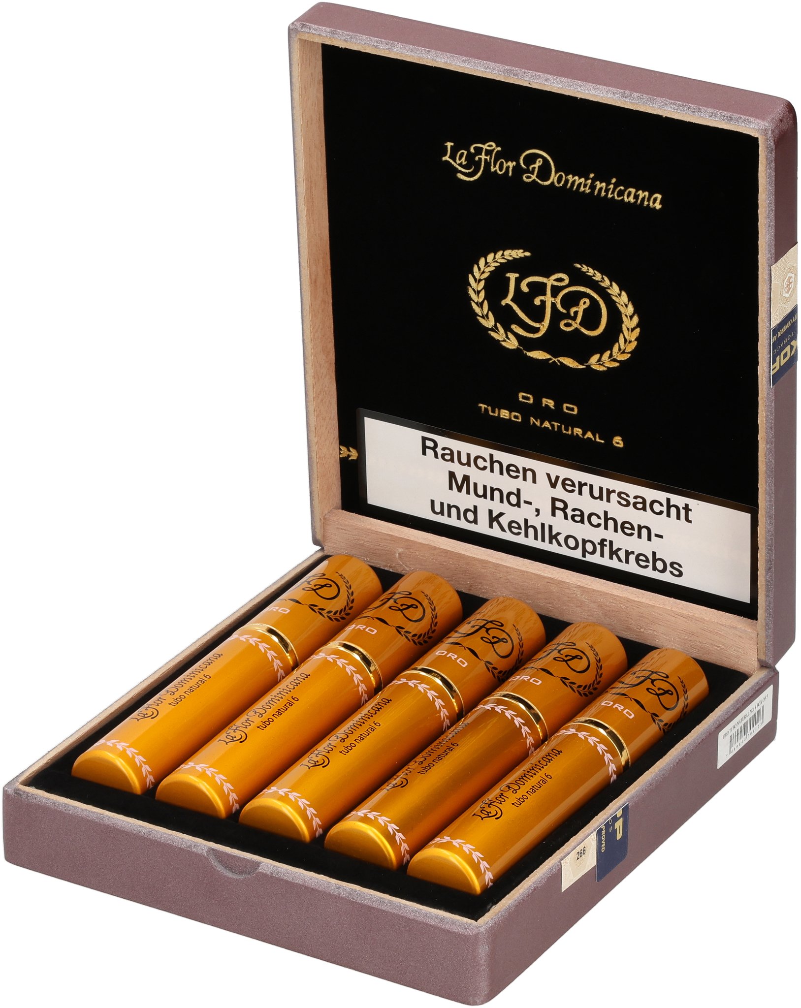 Oro Tubo Natural No. 6 box open