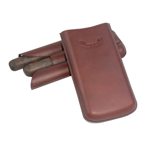 Marca Fina Lederetui 3er Doble Corona braun