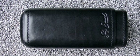 Guy Janot Cigarrenetuis Havanna Schwarz mit Zedernholzinnenwand 3er Churchill X-