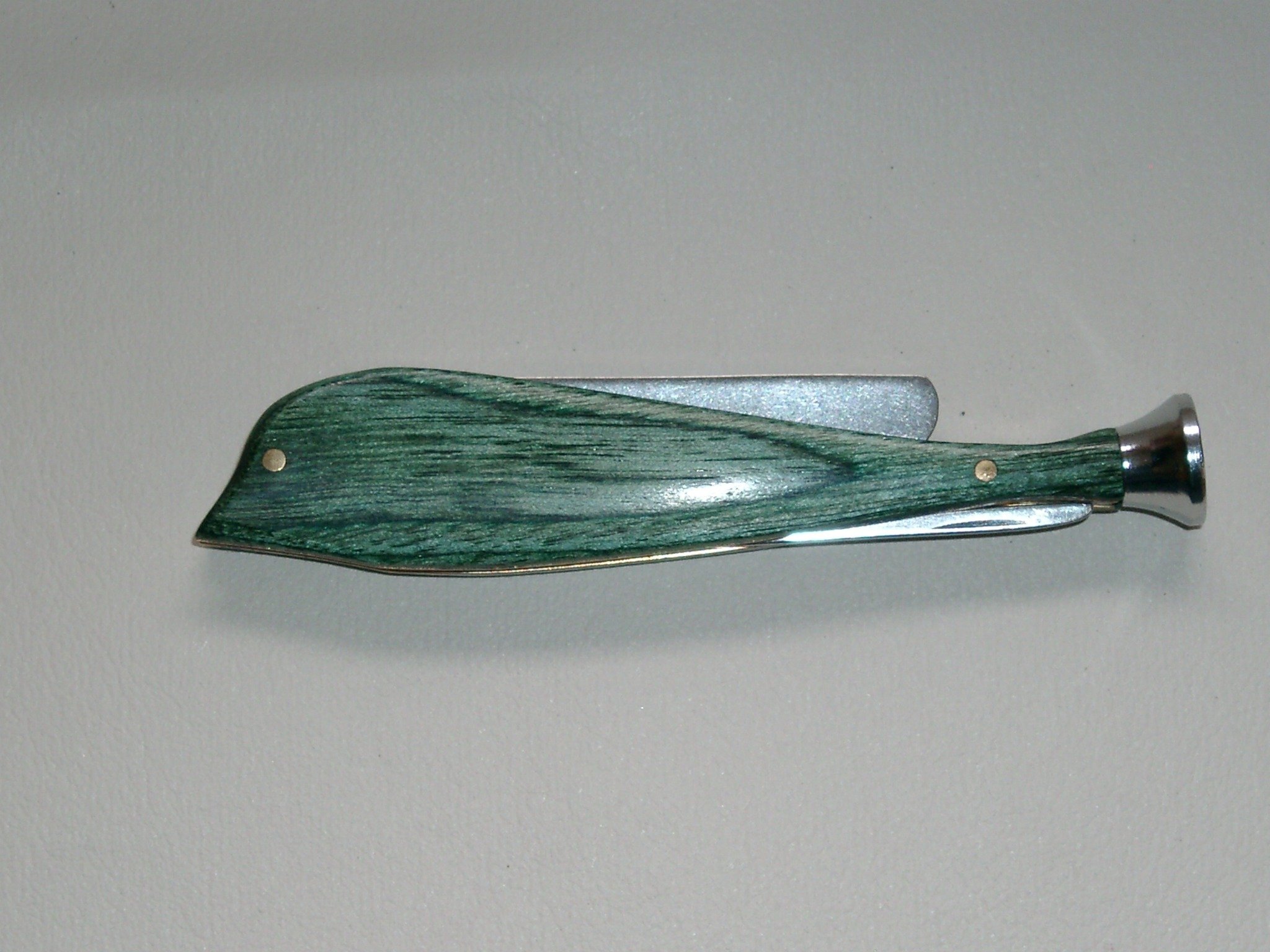 Guy Janot Pfeifenbesteck Fisch Design Delphin Holz Blau 88