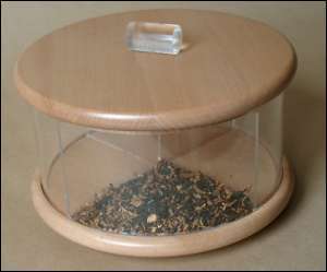 Guy Janot Tabakbar Buche hell, Plexiglas weiß 7021