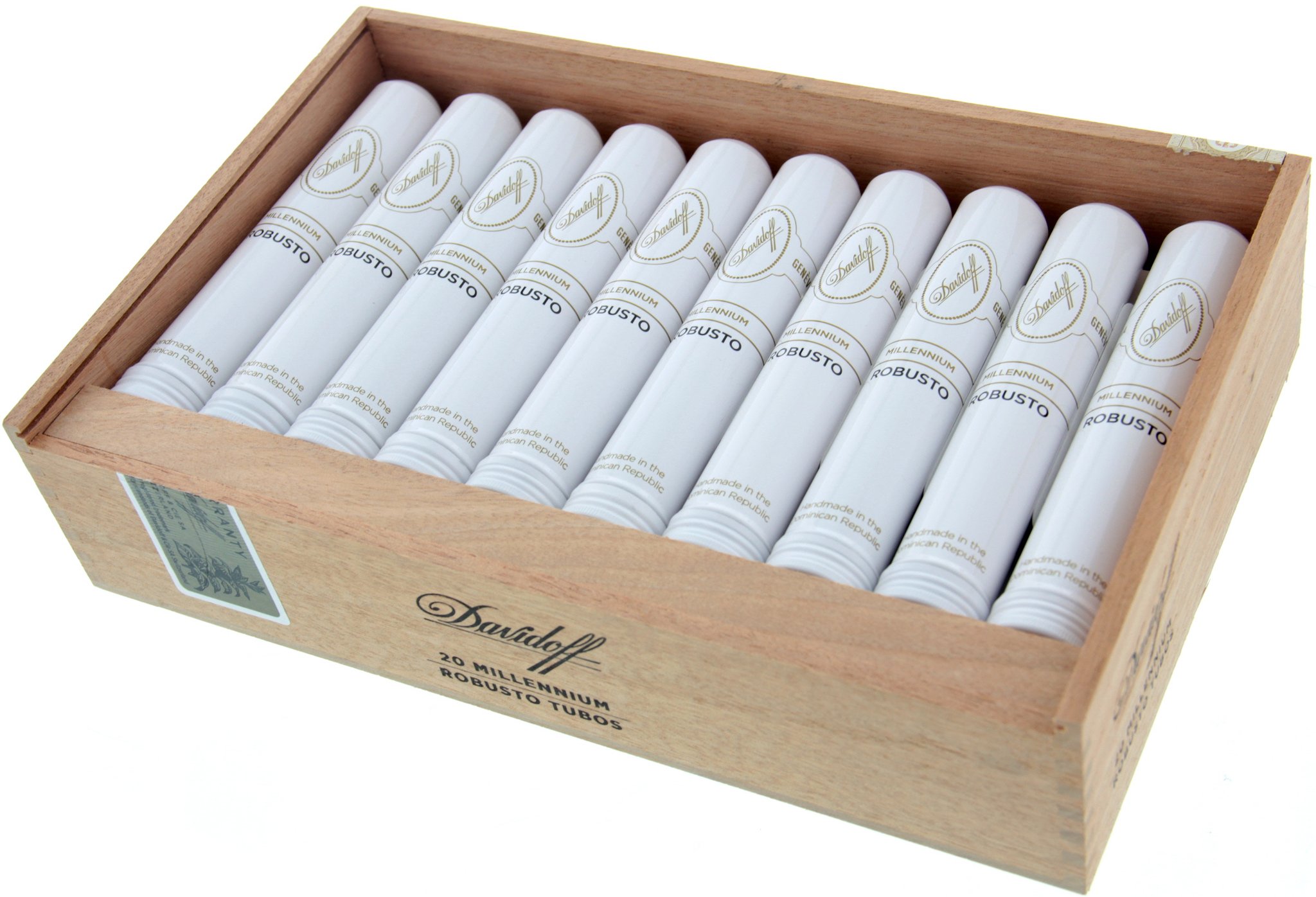 Davidoff Millennium Blend Robustos Tubos Kiste offen