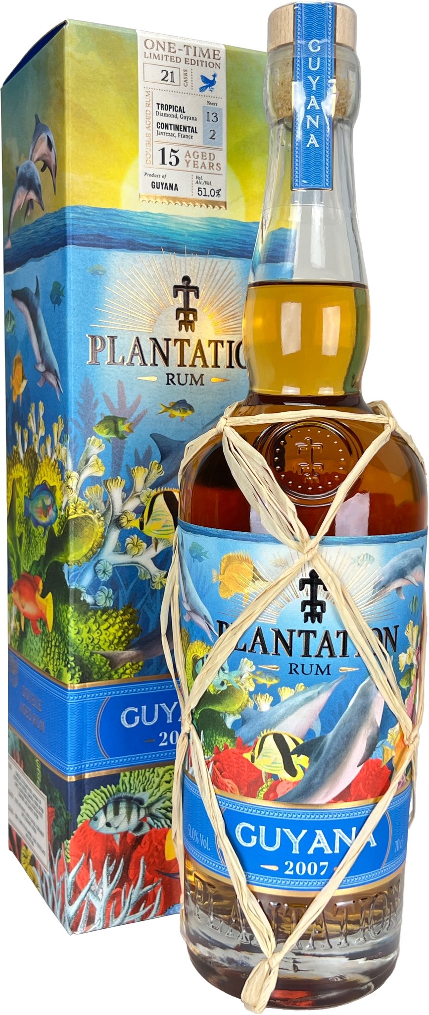 Plantation Rum Vintage Collection Guyana 2007 mit Karton