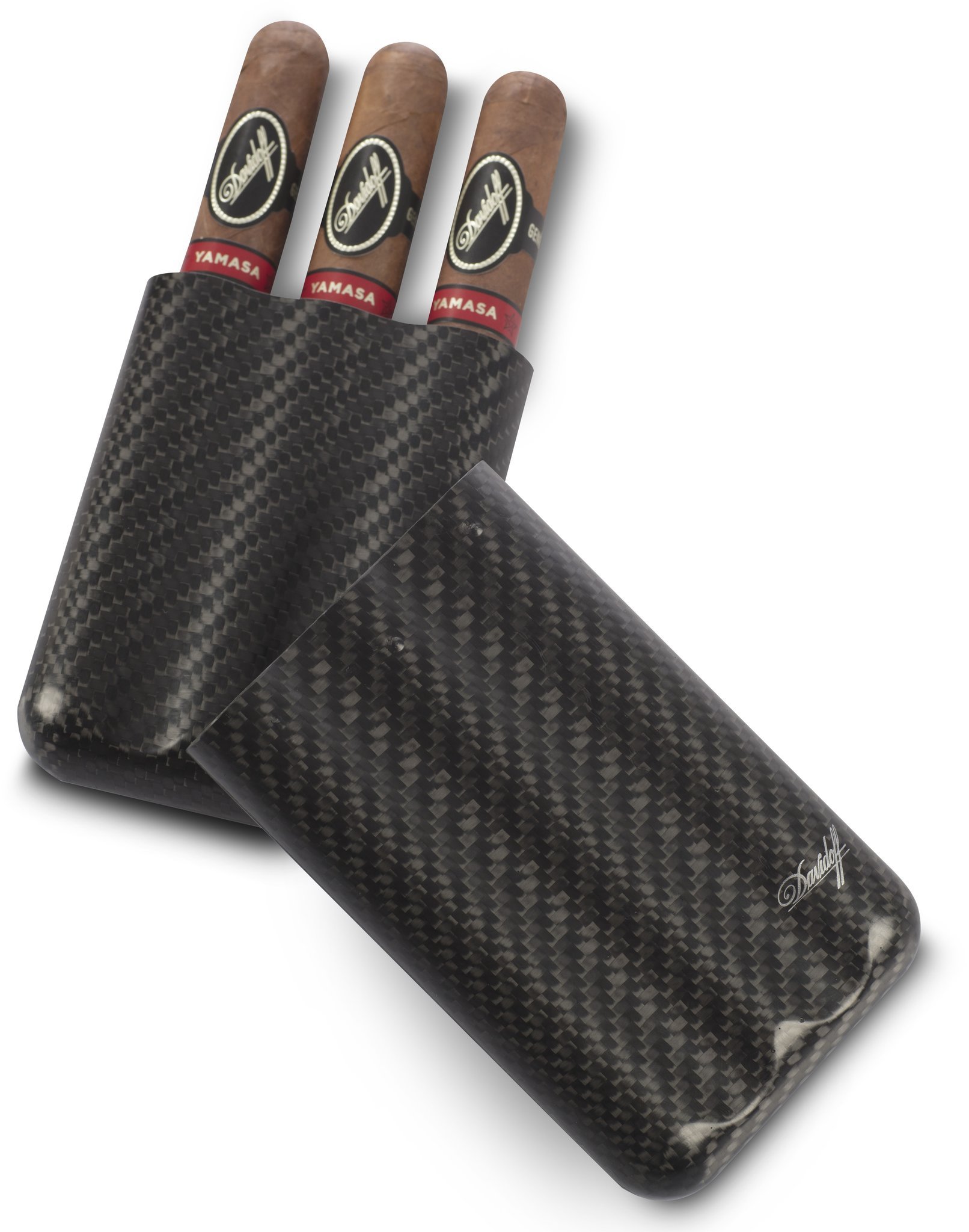 Davidoff Cigar Case Carbon XL-3 Black Carbon (106711) Detailbild offen