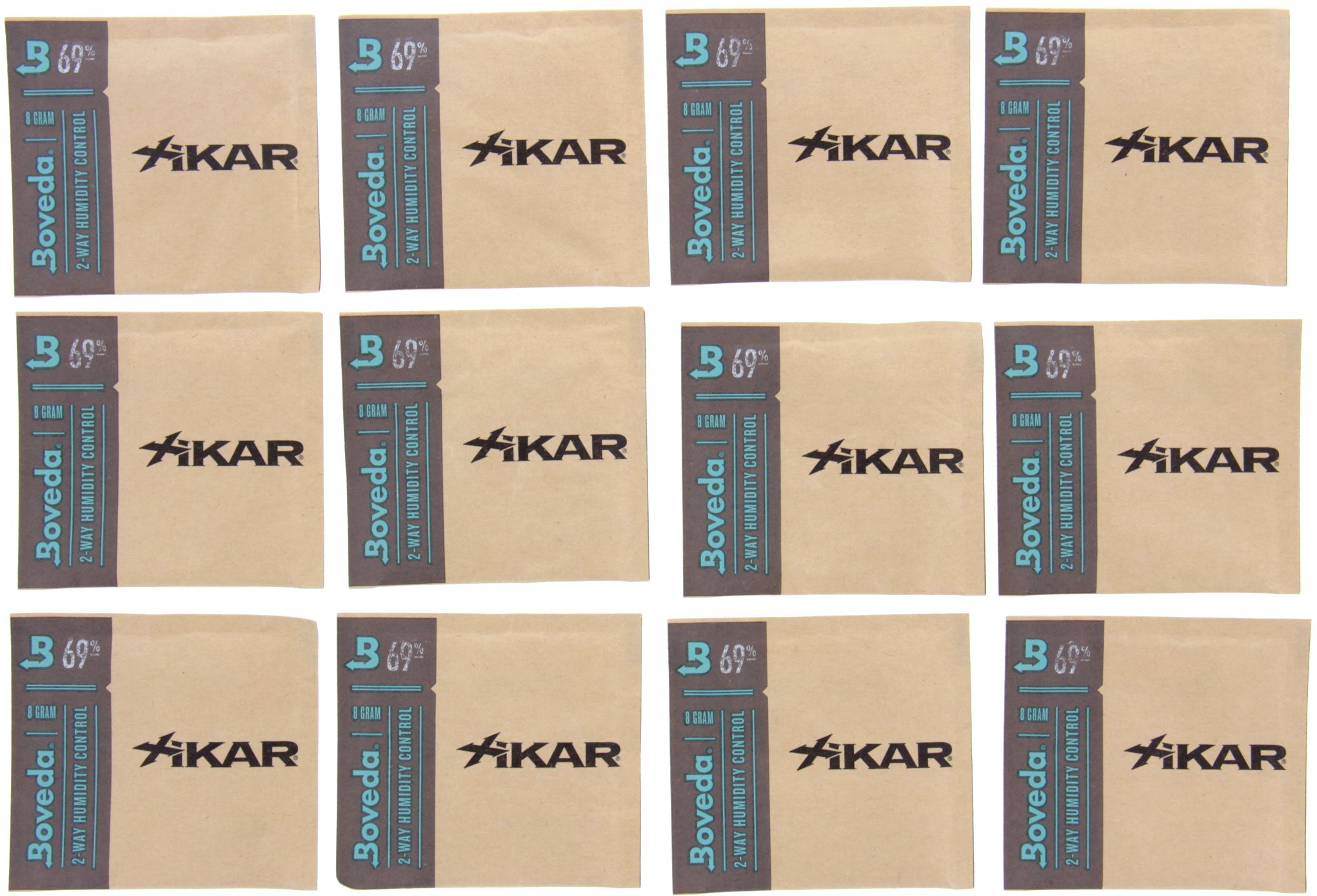 Bóveda Humidipak 69 % RH (12 x 8 Gramm für Reisehumidore)