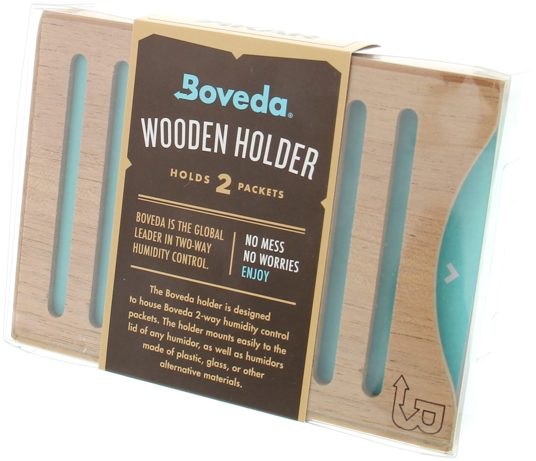 Bóveda Humidipak 2er Holzhalterung übereinander (für 2 Stück 60g Beutel)