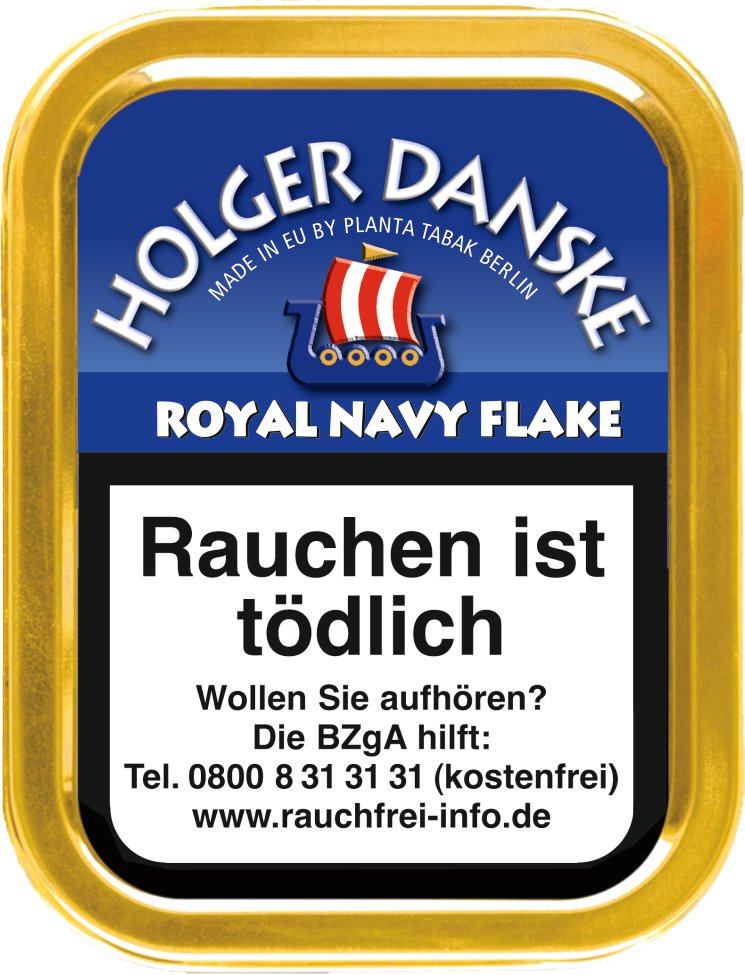 Holger Danske Pfeifentabak Royal Navy Flake 50g Dose