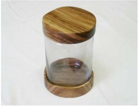 Classic Pfeifenaccessories Zebrano Tabaktopf für 100g - Modell 7663 - Zebranoho