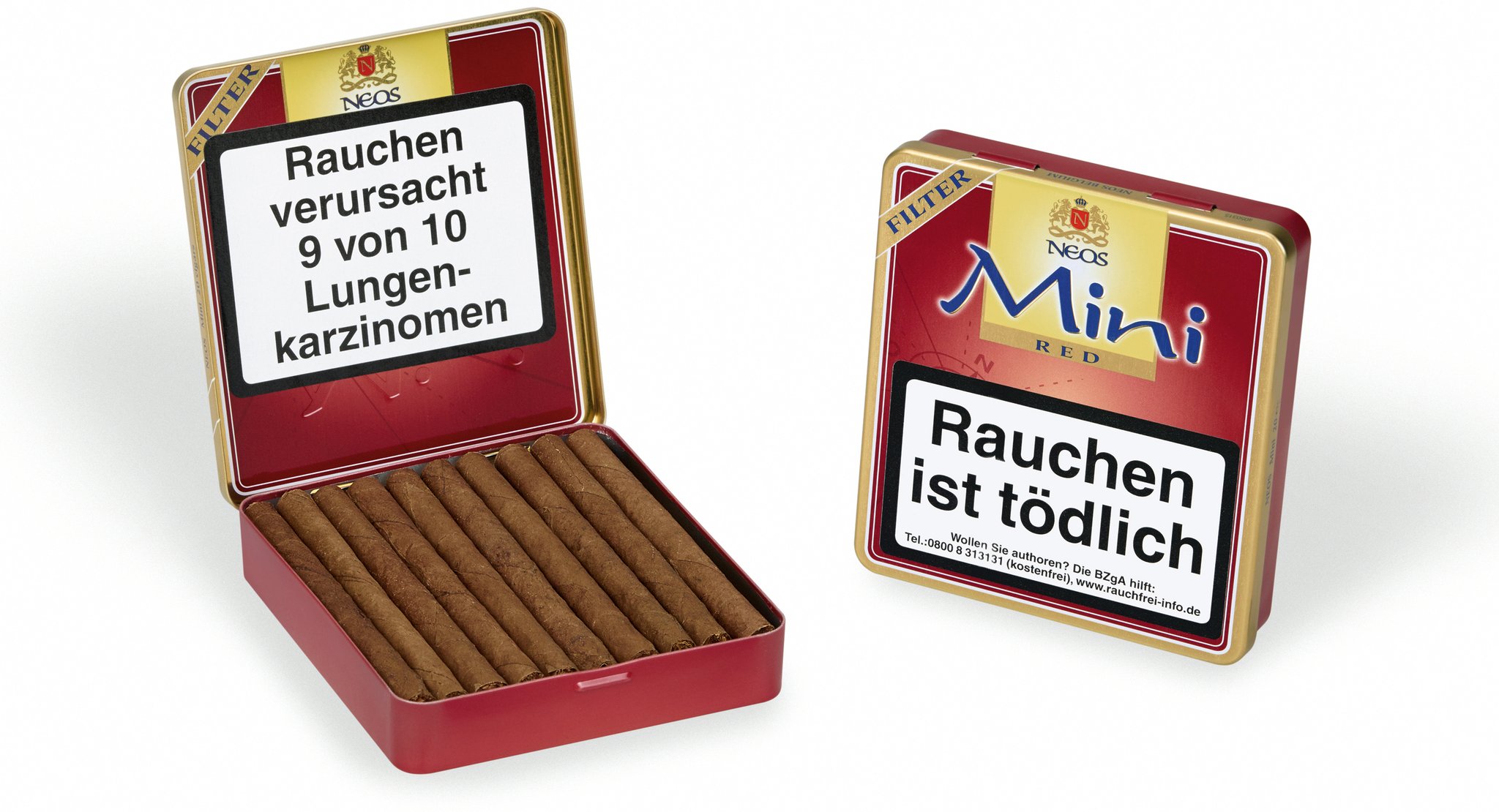 Neos Cigarillos Red (ehemals Feelings Vanilla Filter) 20er offen