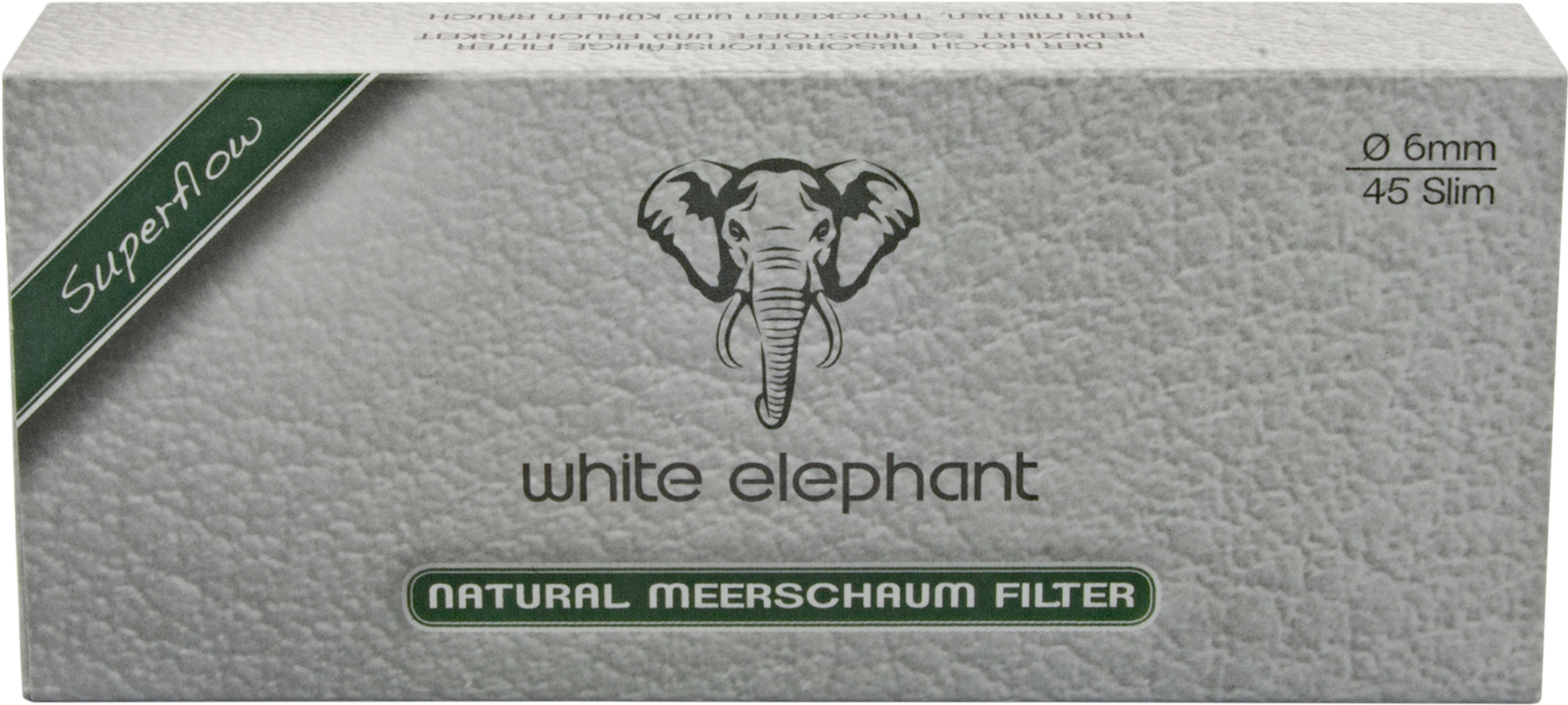 White Elephant Pfeifenfilter 6mm Naturmeerschaum-Filter (45 Stück) 101481