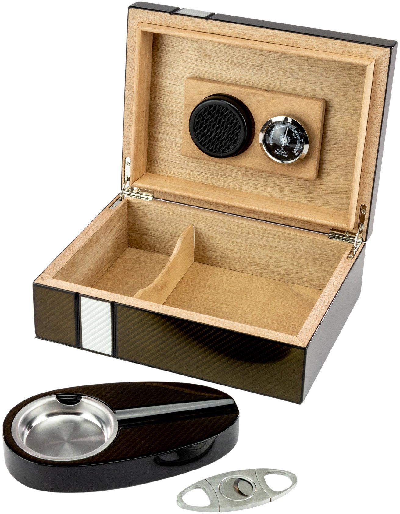 Classic Humidor Set 2-tone Laserfinish für ca. 25 Zigarren (569109) Detailbild 1