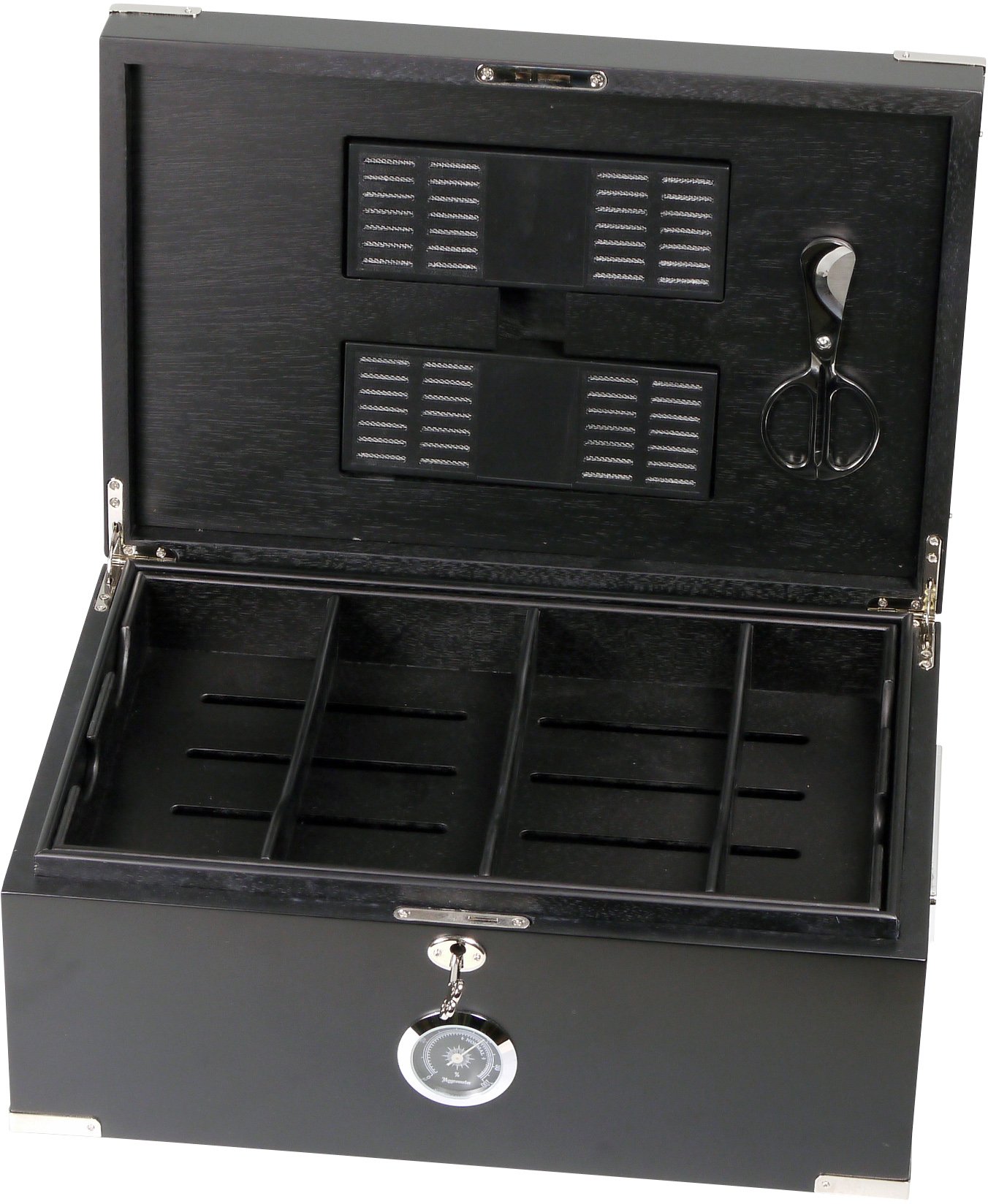 Classic Humidor schwarz matt (563161) offen