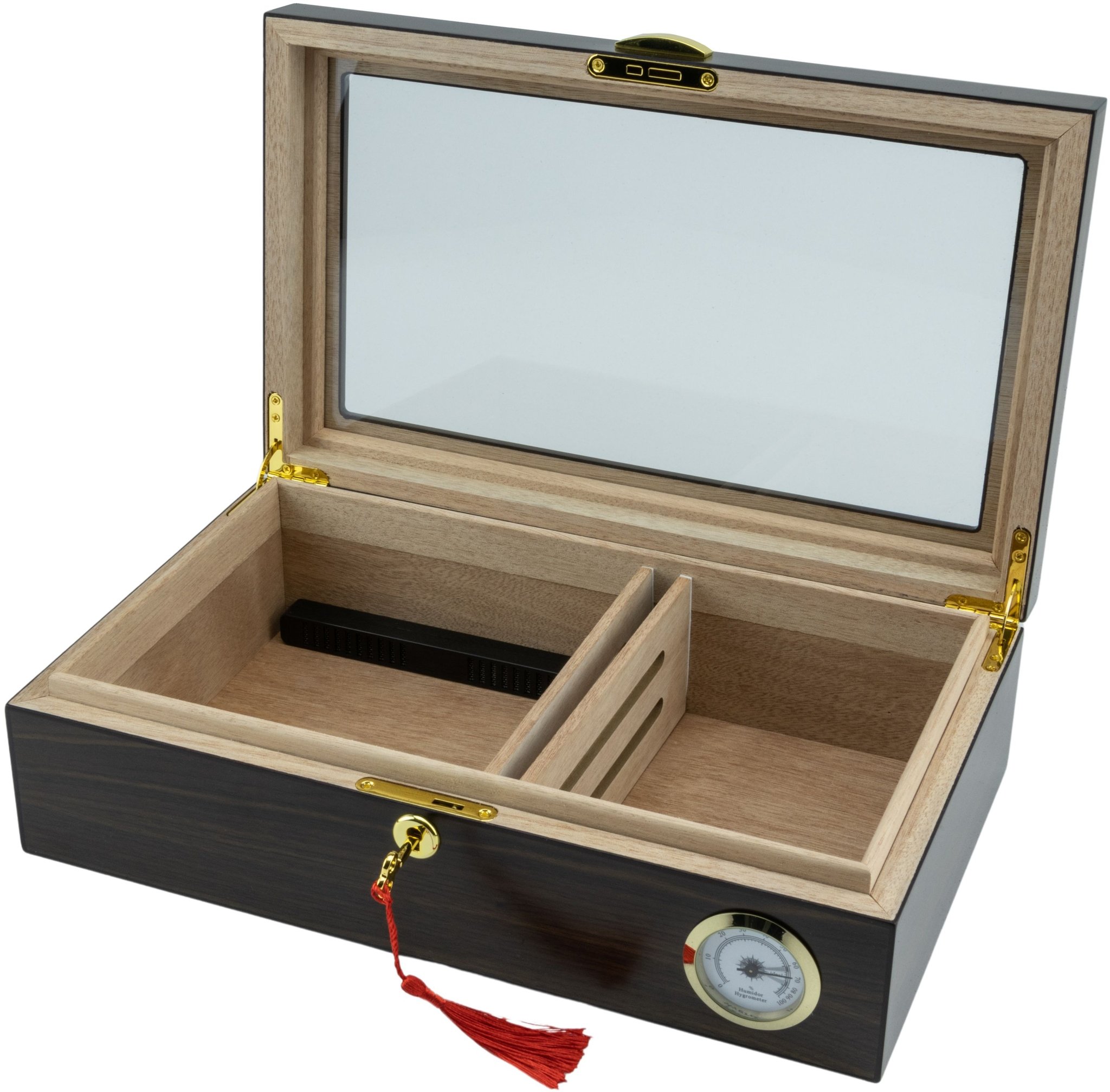 Walnuss mit Glasdeckel (564125) offen