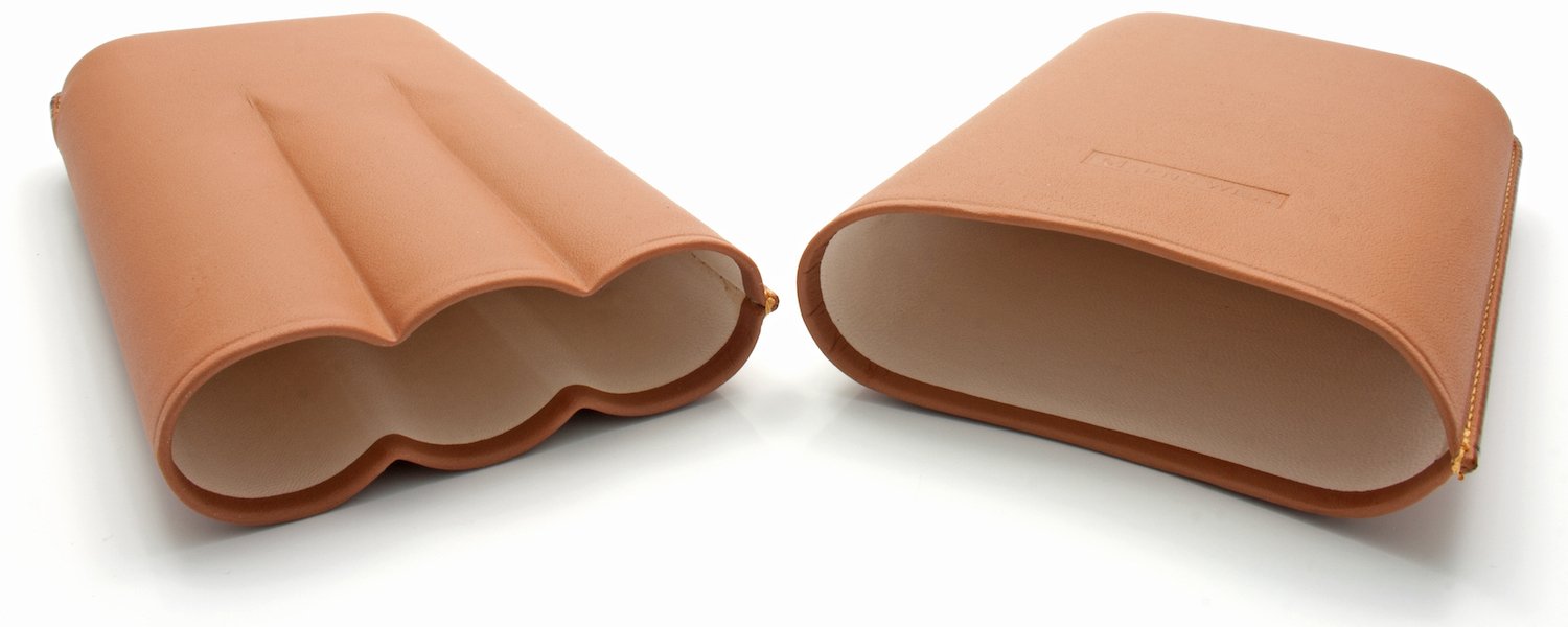 Martin Wess Premium Lederetui - Vachetta Natur 3er Gigante Vachetta (570) offen