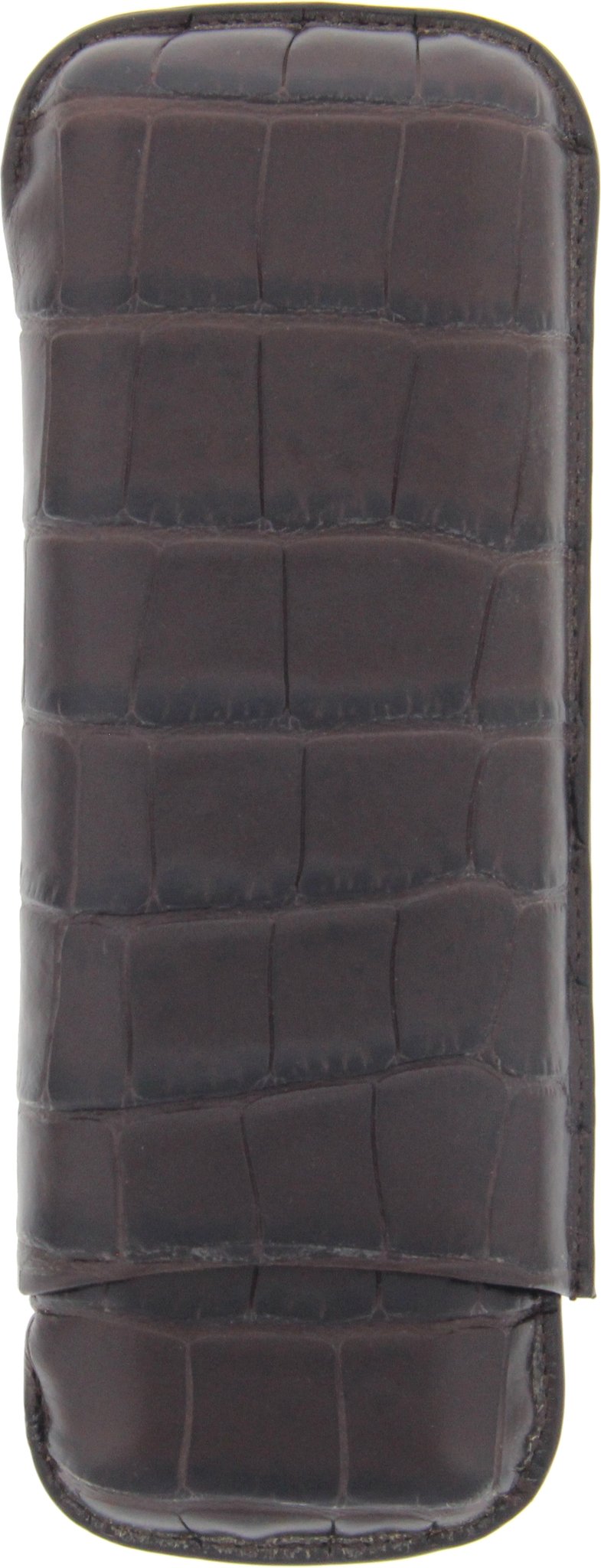 Martin Wess Premium Lederetui - Kroko brown 2er Gigante (571) Detailbild