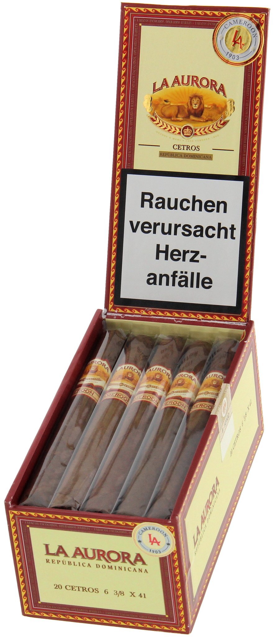 La Aurora Cameroon 1903 Cetros Kiste offen