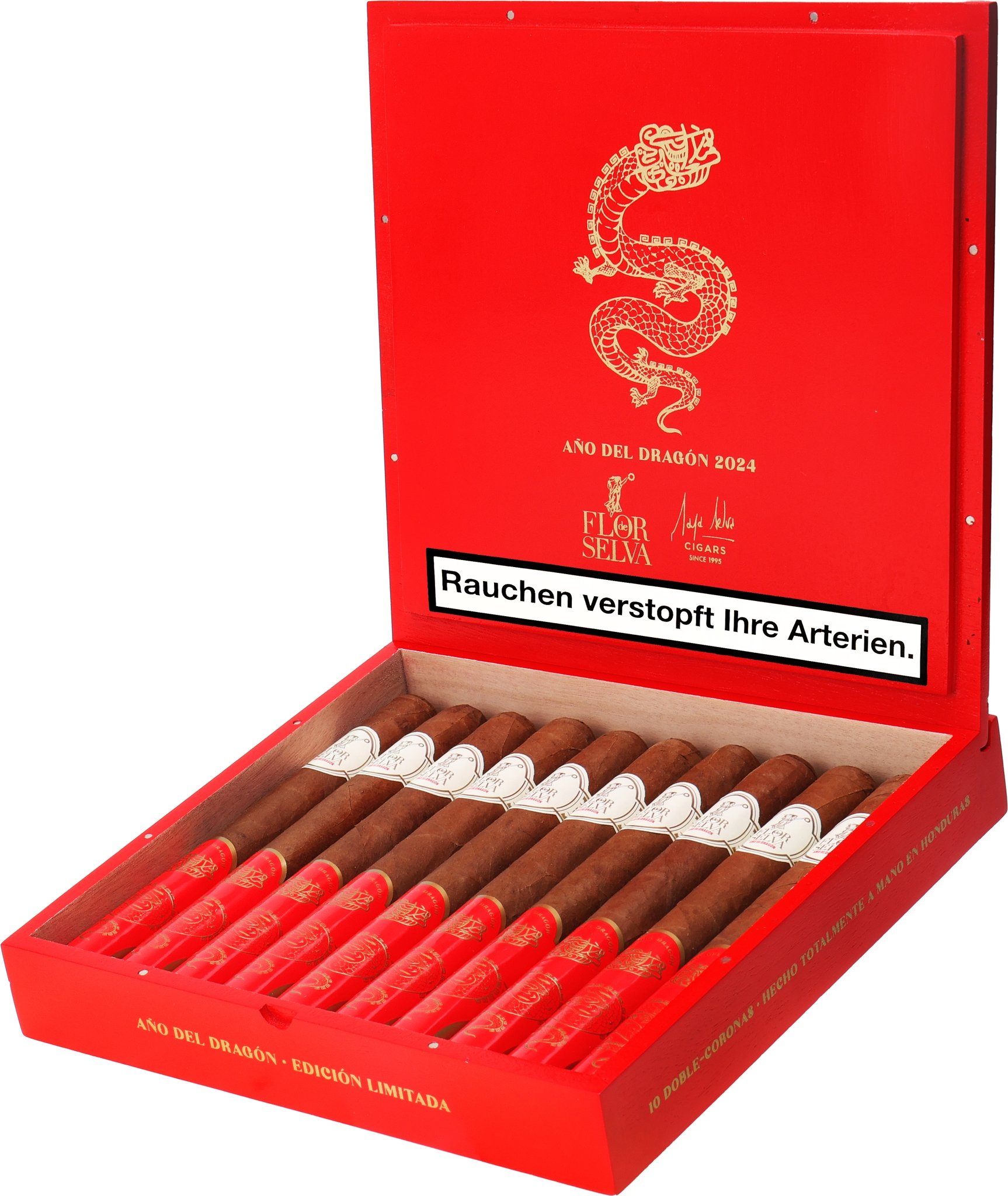 Year of the Dragon Kiste schräg offen