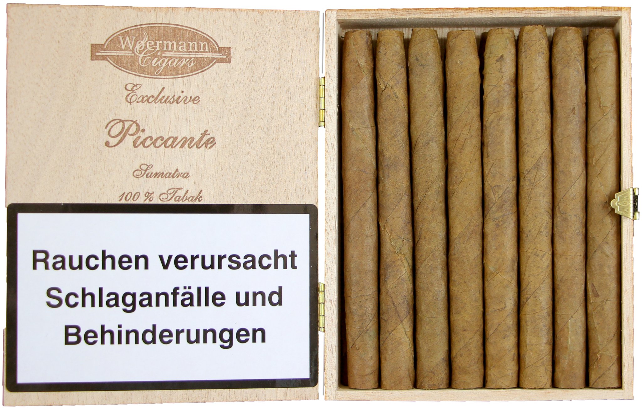 Woermann Cigars Exclusive Cigarillos - 100% Tabak Piccante Sumatra offen