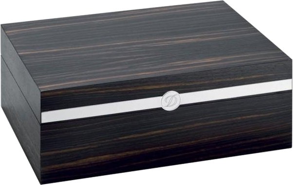 S.T. Dupont Humidor Ligne 2 Ebenholz Palladium ( für bis zu 75 Cigarren) (001283)