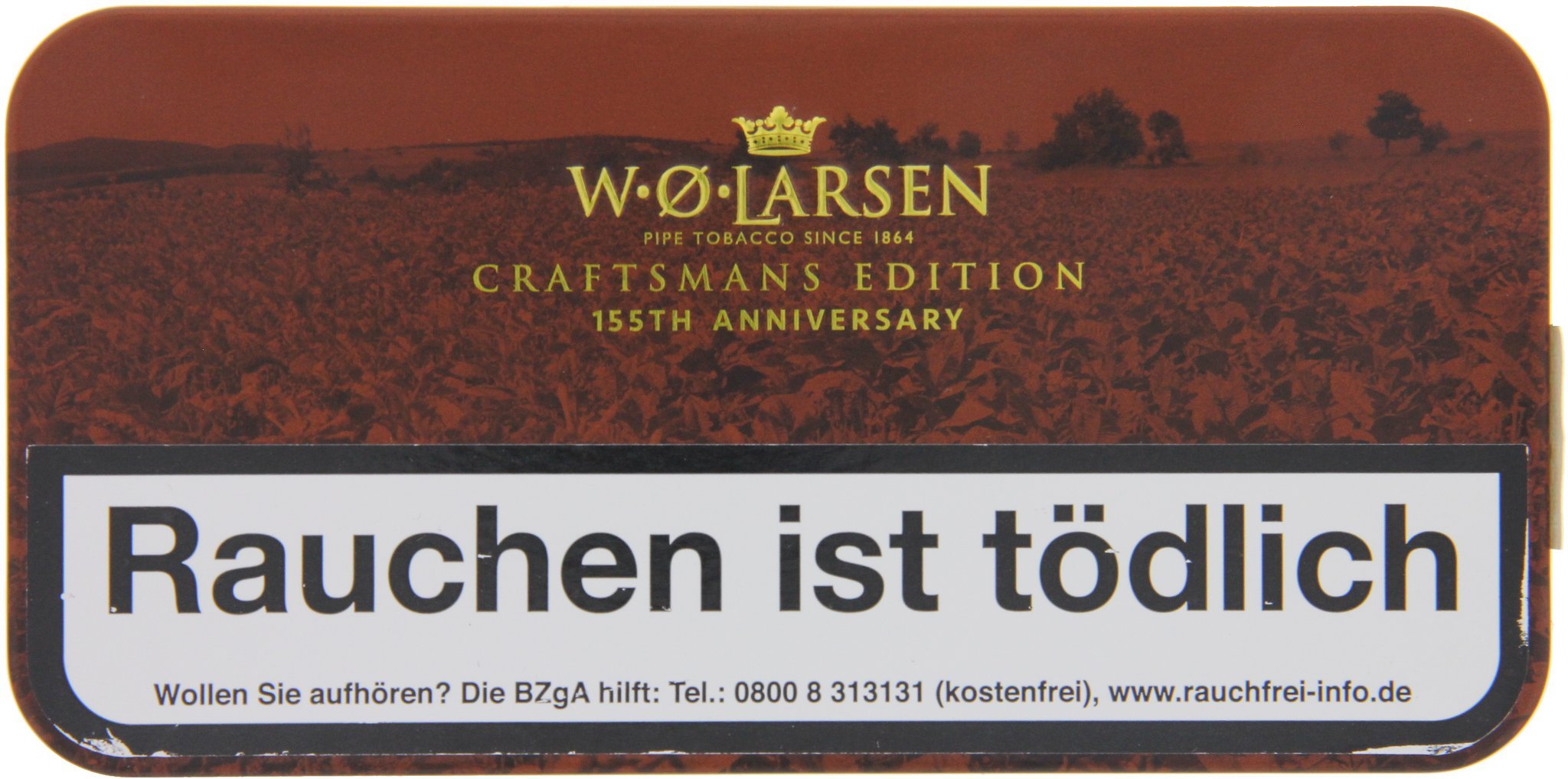 W.O. Larsen Jahrestabak Craftsmans Edition 155th Anniversary - 100g Dose Deckel