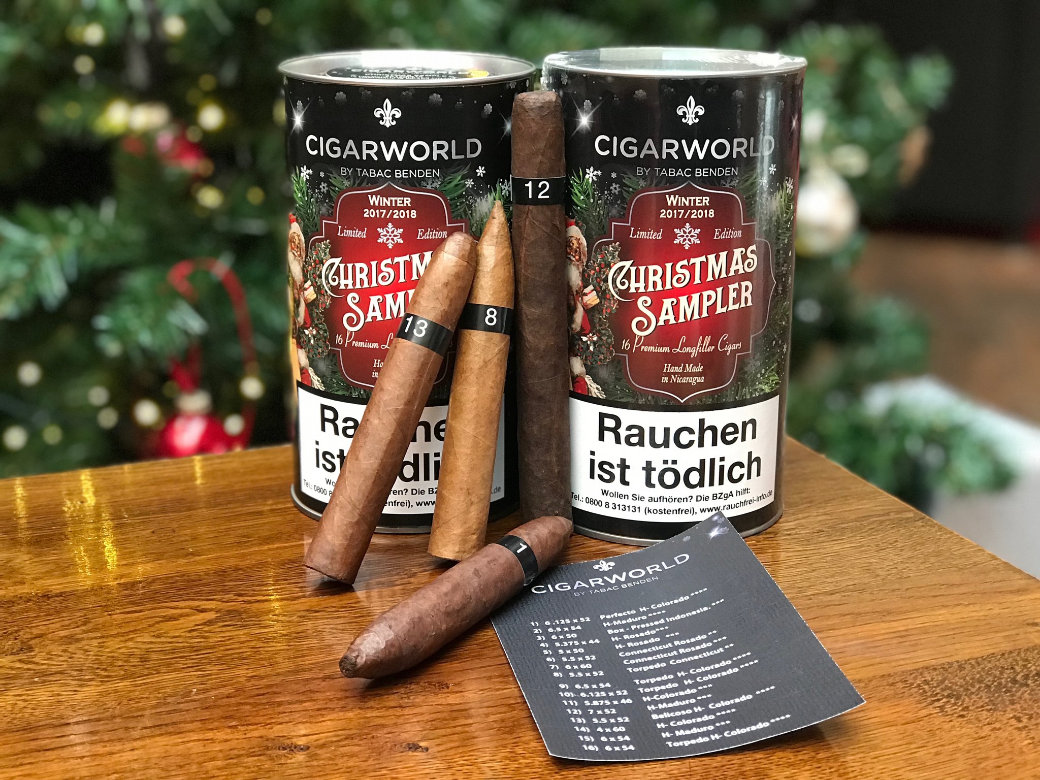 CIGARWORLD Sampler Christmas 2017 Dose Factory Overrun Nicaragua (16 Zigarren) Stimmungsbild