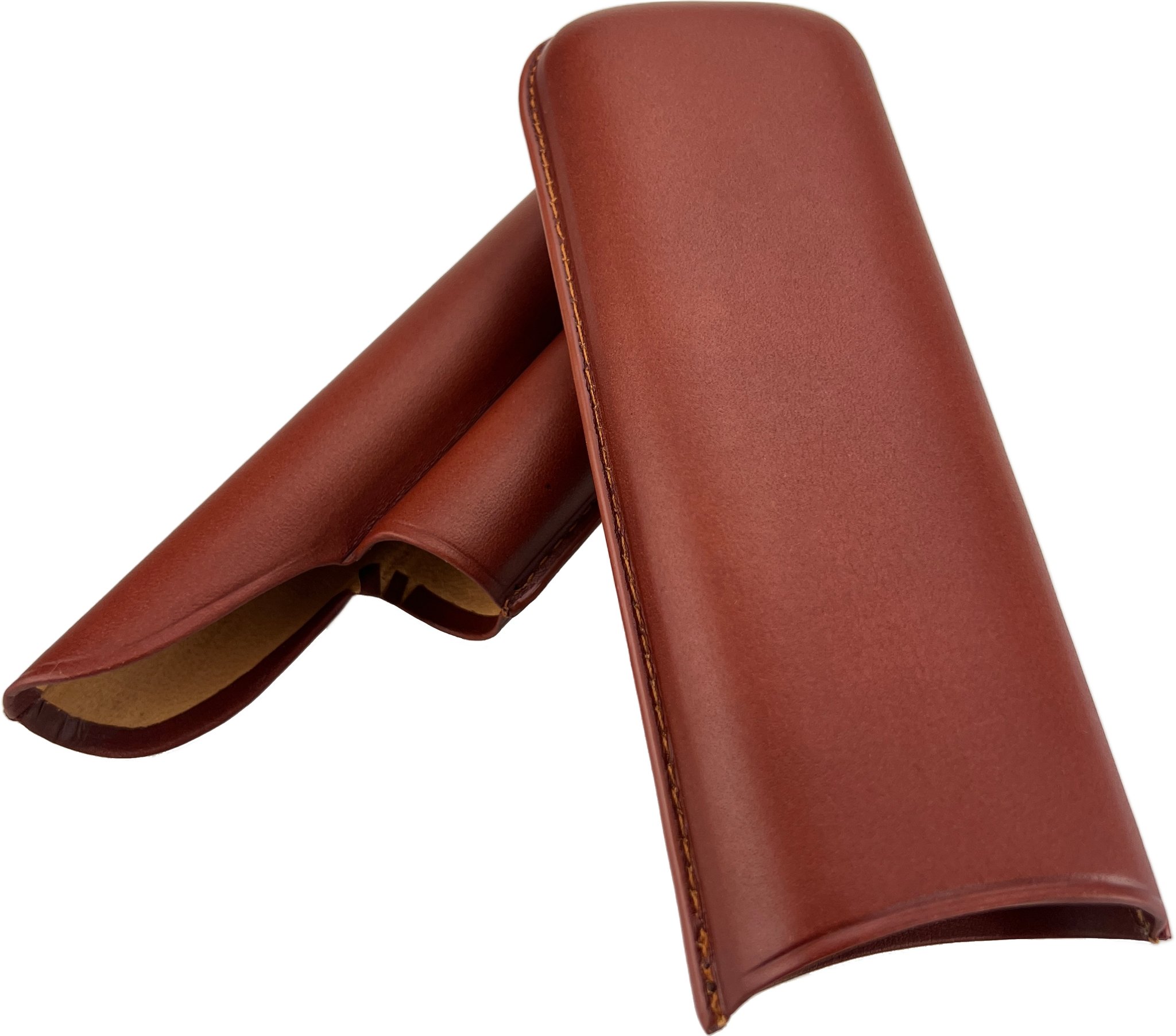 Marca Fina Lederetui 2er Doble Corona Naturbraun ohne Logo (1000028)