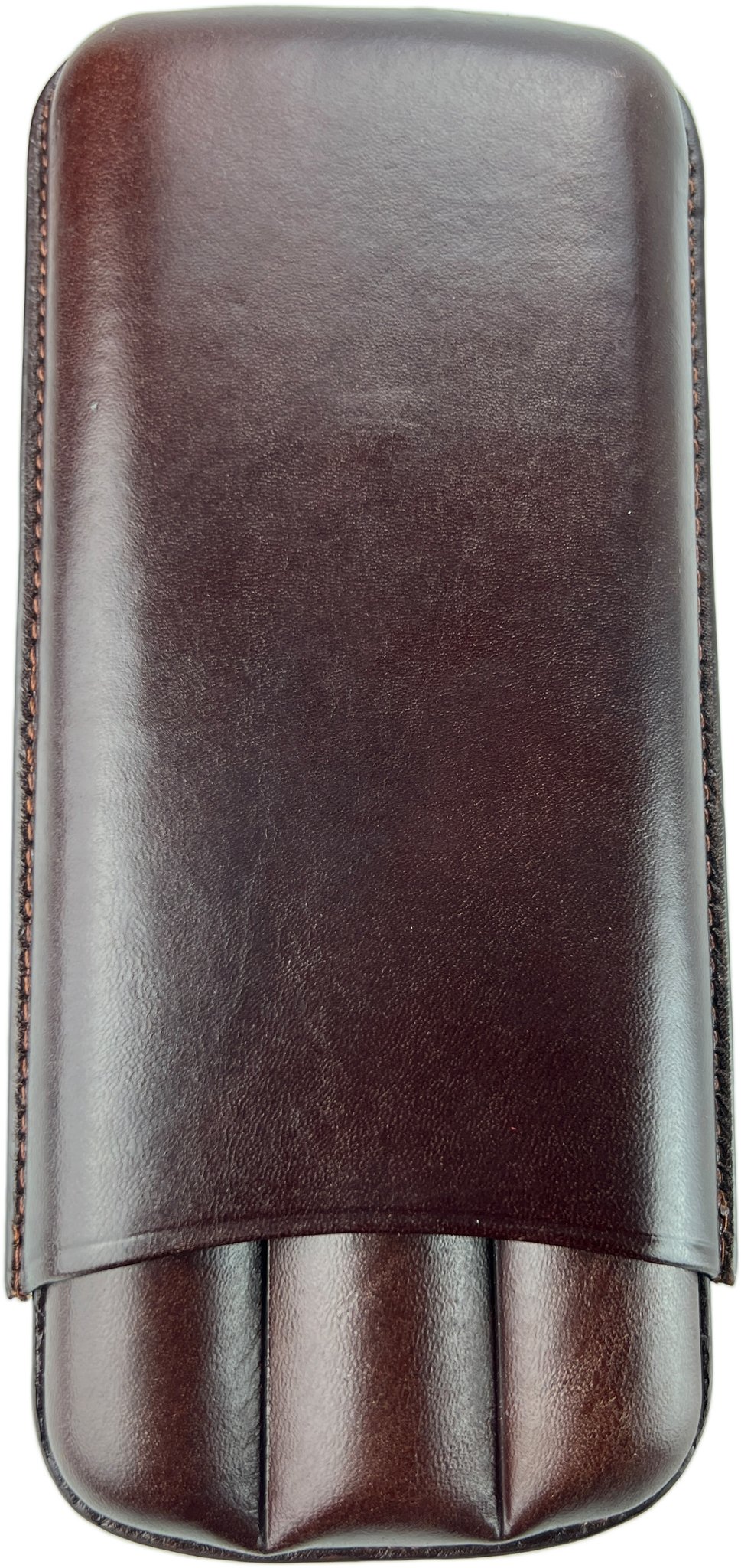 Marca Fina Lederetui 3er Doble Corona Tabakbraun ohne Logo (1000022)