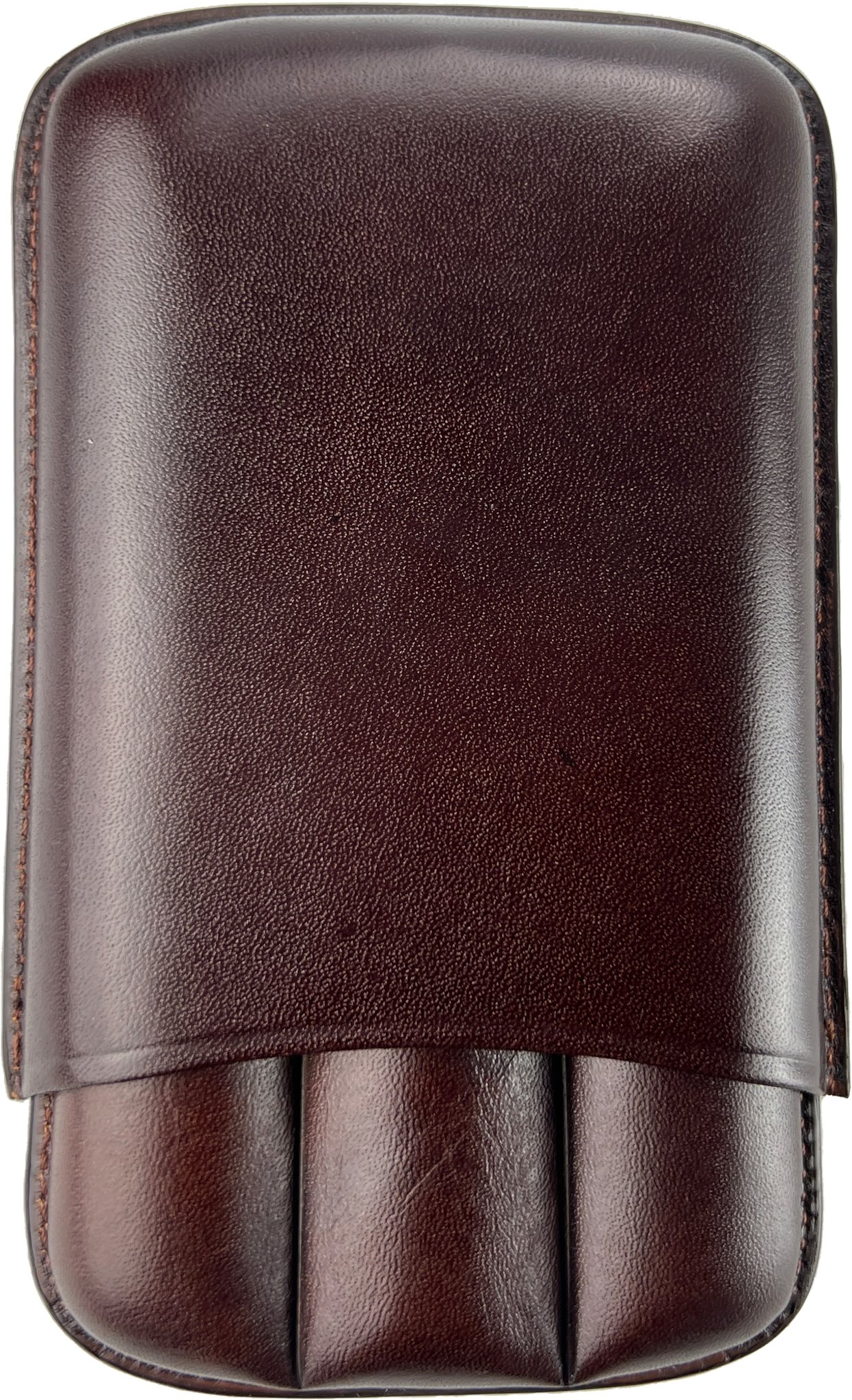 Marca Fina Lederetui 3er Robusto Tabakbraun ohne Logo (1000018)