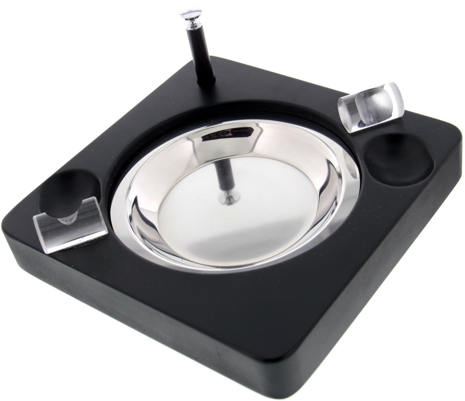 Guy Janot Pfeifenascher schwarz 2er quadratisch mit Stopfer (7129)