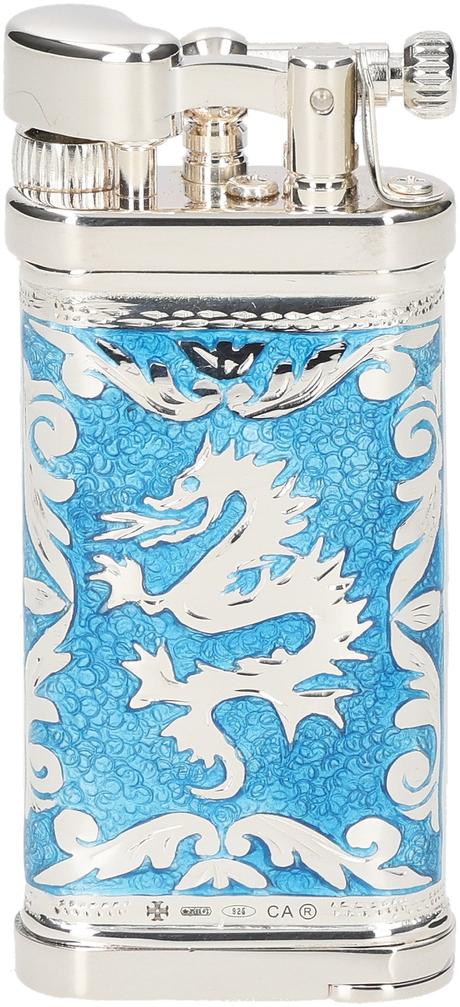 Doubleside Dragon Emaille azur 02