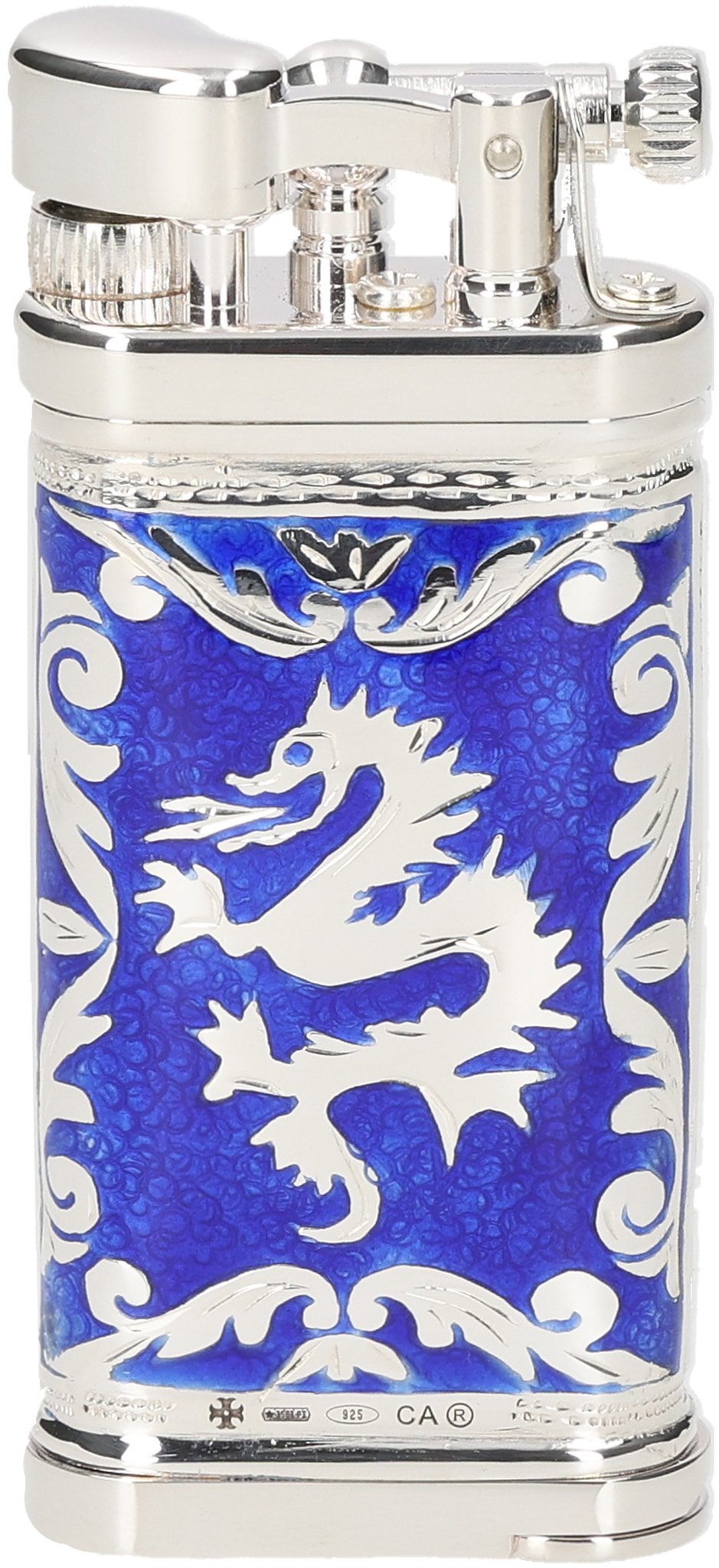 Doubleside Dragon Emaille royalblau 02