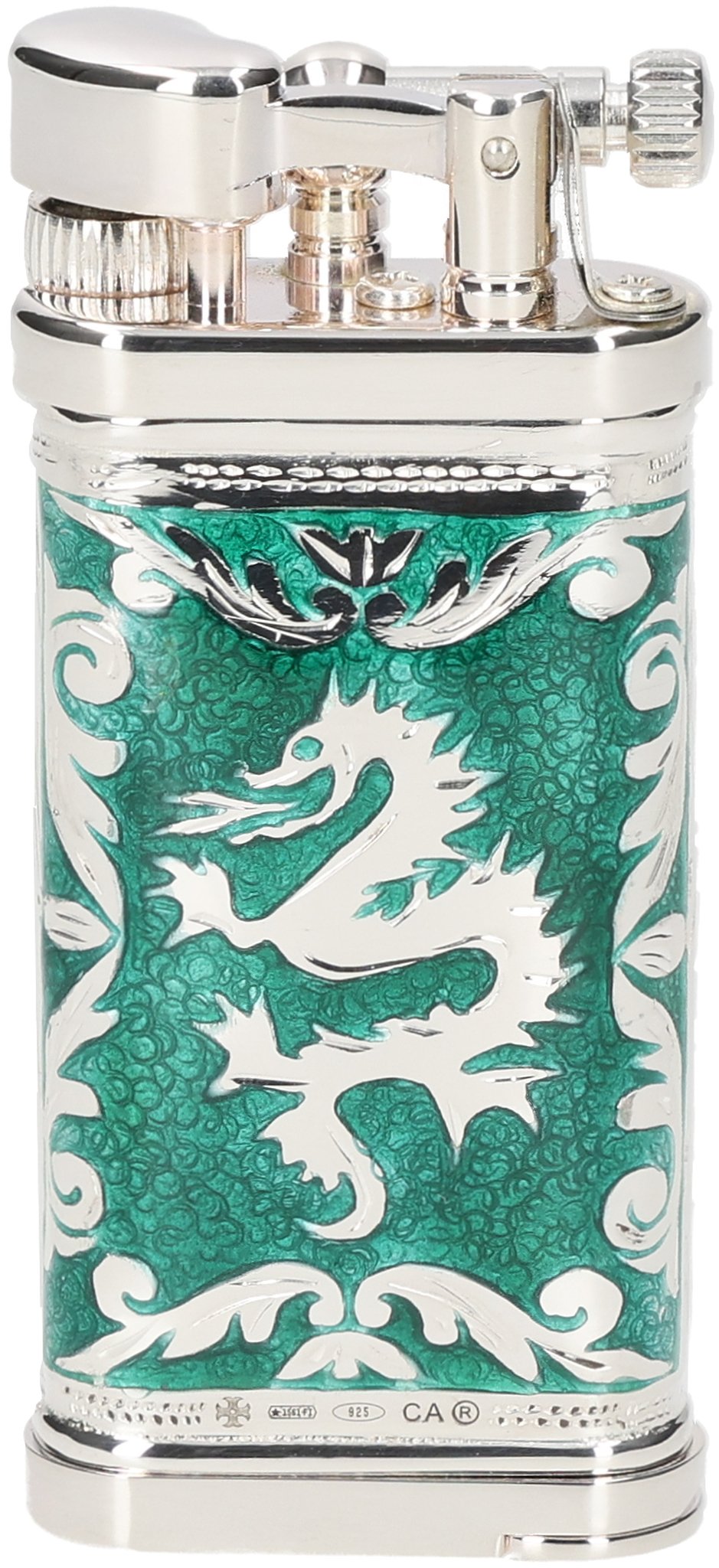 Doubleside Dragon Emaille grün 02