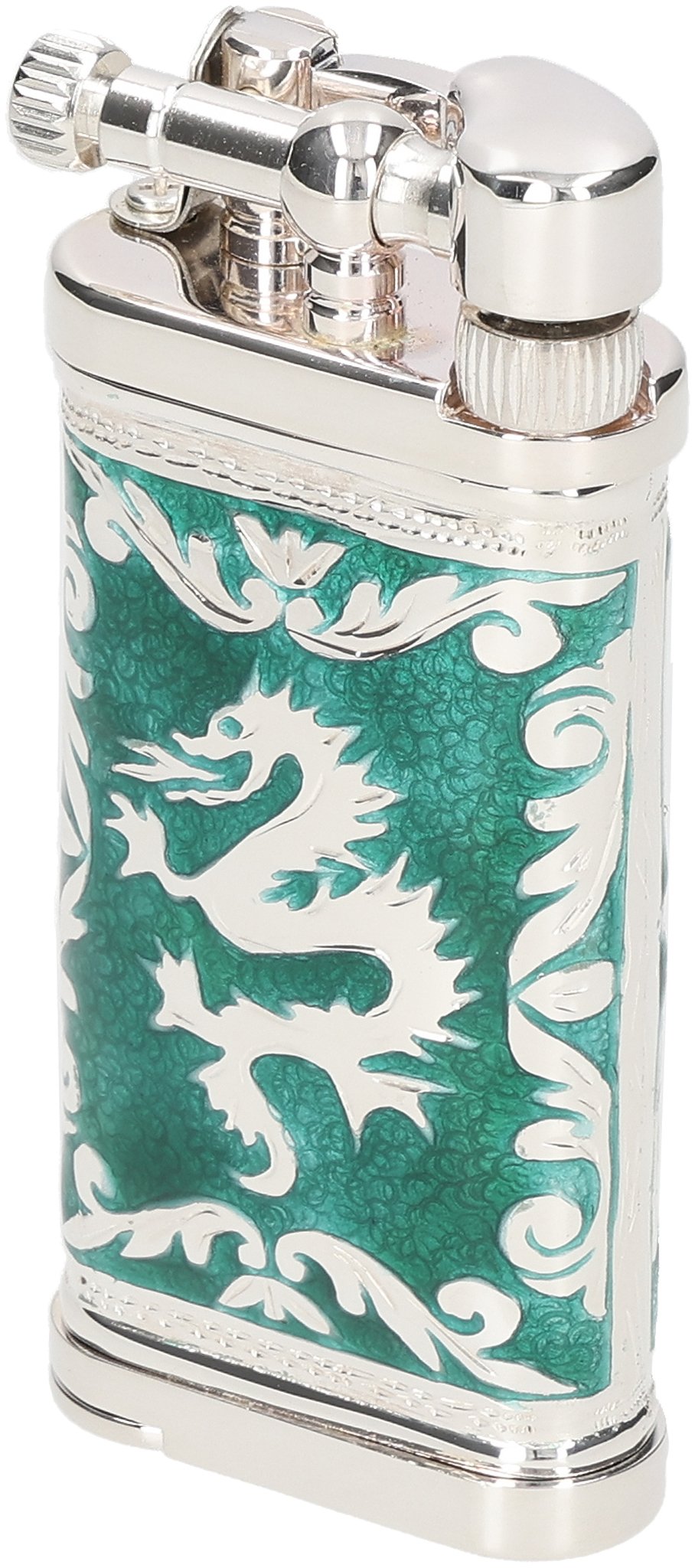 Doubleside Dragon Emaille grün 05