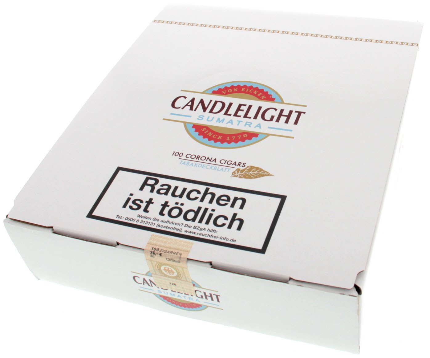 Candlelight Classic 100er Natural Wrapper Corona Sumatra