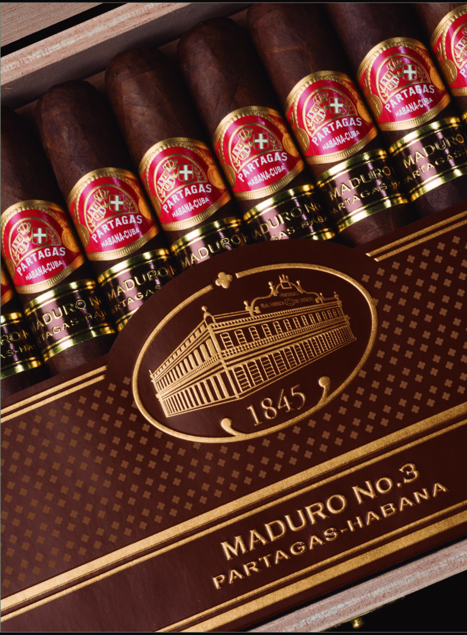 Partagas Maduro No. 3 25er Kiste offen