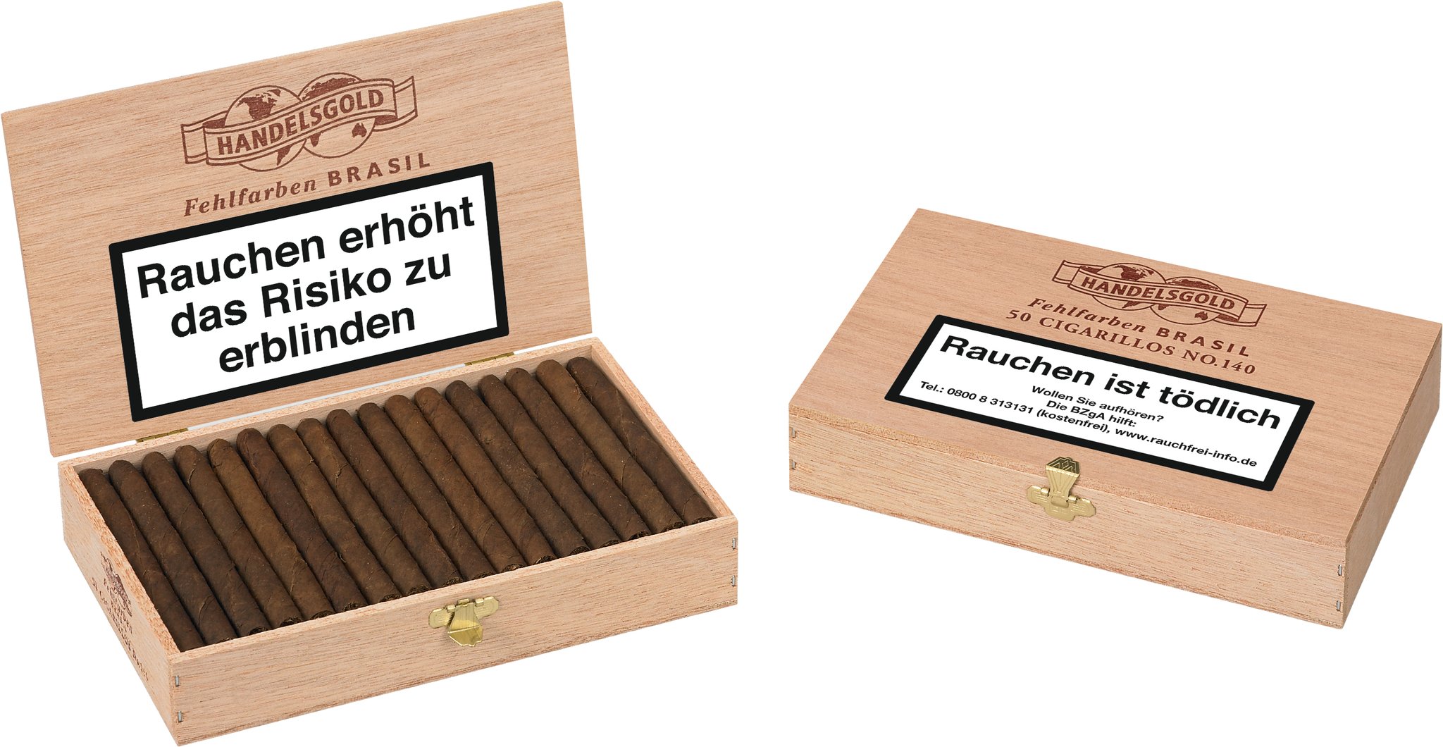 Handelsgold Fehlfarben No. 140 Brasil Cigarillos (50er Packung) Detailbild
