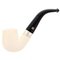 Rattray's White Goddess (Meerschaum) Bent Smooth Silver
