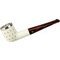 Rattray's White Goddess (Meerschaum) Billiard Carved Silbertop (12323)