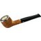 Rattray's White Goddess (Meerschaum) Billiard rustiziert braun Silbertop (12323)