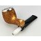 Rattray's White Goddess (Meerschaum) Billiard rustiziert braun Silbertop (12323) Detailbild