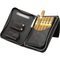 Adorini Etui schwarz mit rotem Garn offen Detailbild