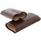 Martin Wess Premium Lederetui - Eidechse (Lizard) Brown 2er Robusto (590) offen