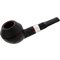Holmer Knudsen Flake Pipes Bulldog schwarz filterlos (interne Nr. 12)