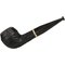 Heibe Pfeifen Bulldog Sandblasted Schwarz Horn Stem_01