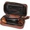 Classic Pfeifentaschen 2er Leder braun antik Flechtdesign (632566) Detailbild 3