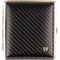 Classic Zigarilloetui 18er vom Hofe Leder Carbonoptik schwarz Rahmen nickel (605701)