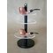 Guy Janot 3er Säulenständer Buche schwarz Plexiglas weiß 7128 3er Säulenst