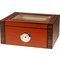 Classic Zigarrenhumidor schwarz/rot-braun matt Deckel mit Glaseinsatz (561279)