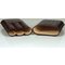 Martin Wess Premium Lederetui - Kroko brown 3er Robusto Kroko (591)offen