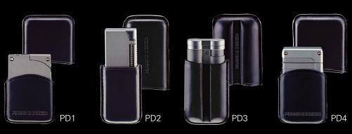 Zigarrenzubehör der Serie Porsche Design Leder Feuerzeug-Etuis